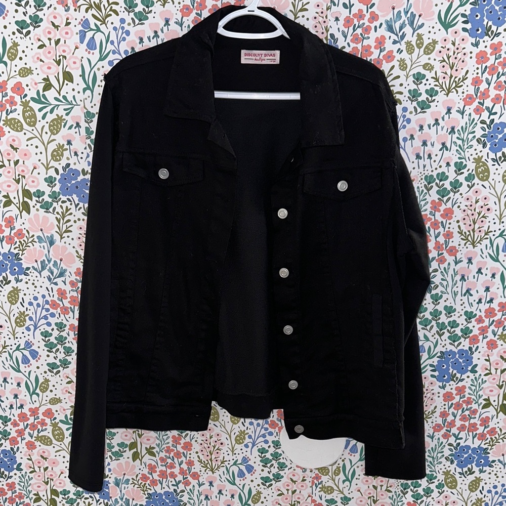 Denim/Mixed Media Jacket by DD Design